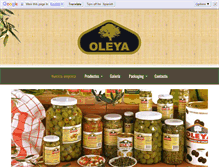 Tablet Screenshot of oleyafoods.com